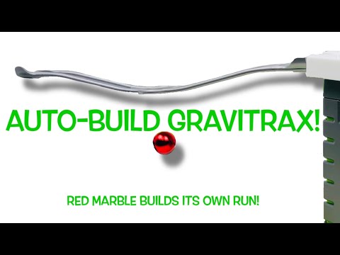 Gravitrax: Auto-build track! Red marble builds it's own marble run, including 🕳️O-rails🕳️ fun!!