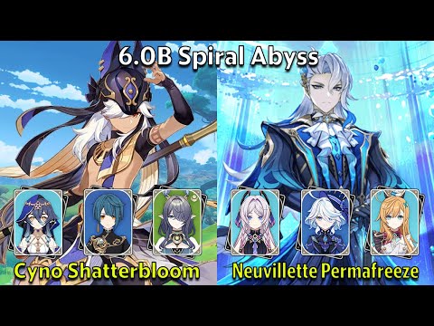 C1 Cyno Hyperfridge & C0 Neuvillette Permafreeze - Genshin Impact 6.0-6.1 Spiral Abyss Full Clear
