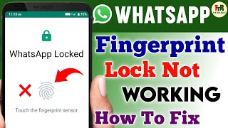 Whatsapp fingerprint lock not working - Problem fix - in Hindi -TTR