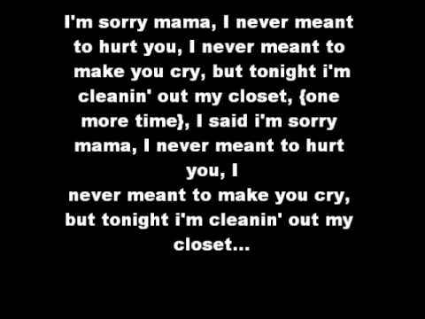 cleaning out my closet by eminem with lyrics