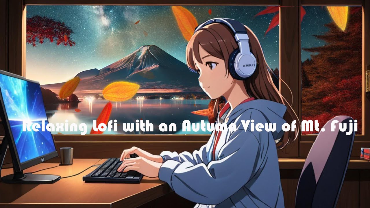 Relaxing Lofi Beats for Study with Autumn Scenery of Mount Fuji | Perfect for Relaxation Study Sleep
