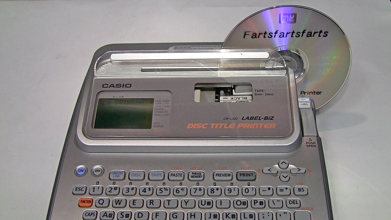 Casio CW-L300 Disc Title Printer - A pirate's dream come true
