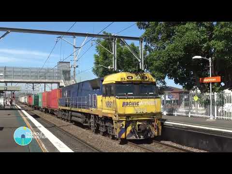 Diesel Locomotives NR30, NR44 & NR74 (The Ghan) - Great Southern - Adamstown - January 2023