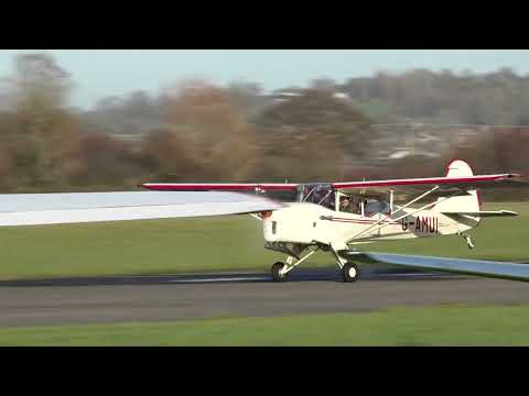 Auster G-AMUI leaving Henstridge 0n 13.12.2025