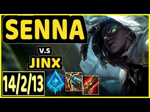 SENNA vs JINX - 14/2/13 KDA BOTTOM ADC GAMEPLAY - NA Ranked GRANDMASTER