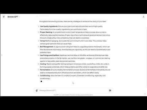 BrewersGPT: AI-Powered Beer Recipes & Homebrewing Tips