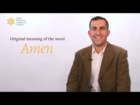 What does Amen mean in Hebrew? Learn Biblical Hebrew from Professor Lipnick PT