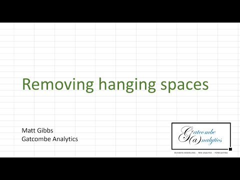 Clean your Excel data using VBA - remove hanging spaces - free download