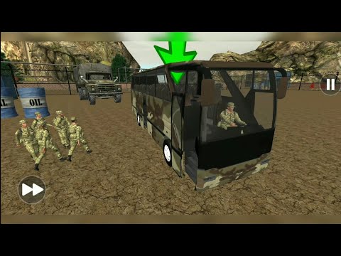 Uphill offroad military bus driving sim. Army bus driving game 2022