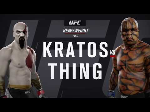Kratos vs. Thing (EA Sports UFC 2) - CPU vs. CPU - Crazy UFC 👊🤪