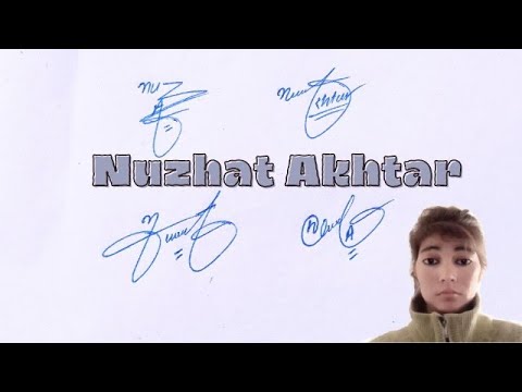 Nuzhat Akhtar name signature#name signature with arooj