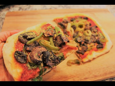 Caramelized Onion and Mushroom Pizza (Dairy and Oil-Free)
