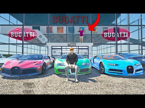 Stealing EVERY BUGATTI From DEALERSHIP In GTA 5 Roleplay..