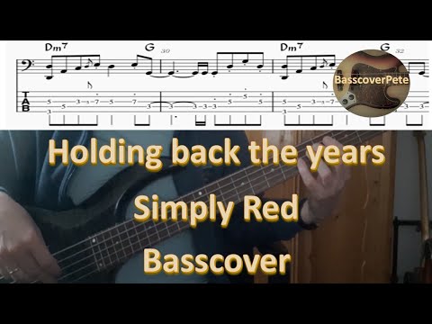 Simply Red Holding back the years. Bass Cover Tabs Score Chords Transcription