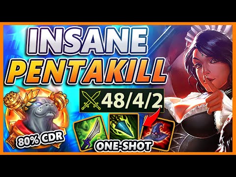 *ACTUAL SPEAR ONE-SHOTS* CRAZY 1V5 PENTAKILL (100,000 DAMAGE GAME) - BunnyFuFUu | League of Legends