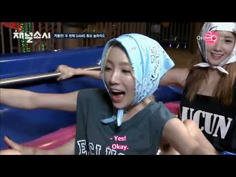 Engsub Yoona x Taeyeon Kyomi team in Tube Slide game | SNSD channel