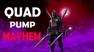 QUAD PUMP MAYHEM! | 4 PUMP CHALLENGE! - (Fortnite Battle Royale)