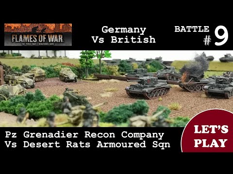 Flames of War Battle Report #9: Germany Vs British.  Summer 1944