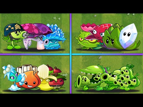Super 4 Team Random 4 Plants Battlez - Who Will Win? - PvZ 2 Team Plants vs Team Plants