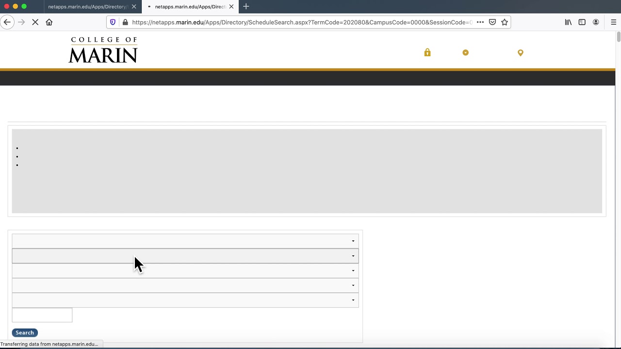How to Use the Class Schedule Online
