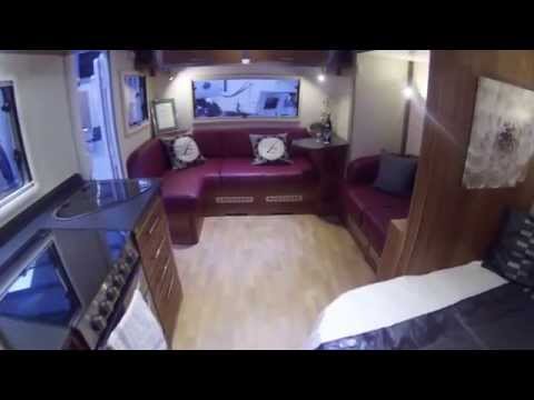 Rundgang durch den INOS Single Slideout Caravan- Wohnwagen mit Monoachse und Slideout