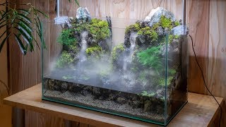 Making an Aquaterrarium with two flowing waterfalls????????????