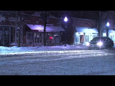 Brecksville is blanketed overnight with several inches of snow.