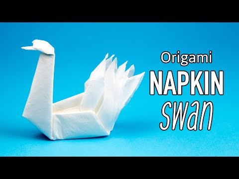 Origami Swan Napkin Folding Tutorial - Paper Kawaii