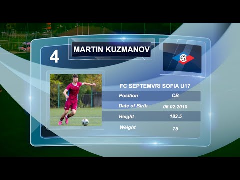 Martin Kuzmanov / Septemvri Sofia U17 / Skills & Goals / 2025