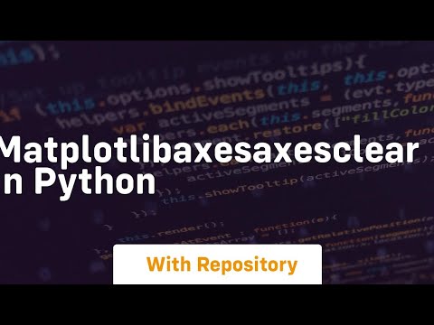 Matplotlibaxesaxesclear In Python