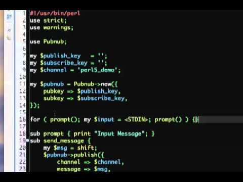 Perl 5 PubNub Screen Cast Tutorial