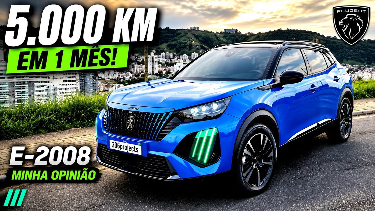 VÍDEO 5️⃣0️⃣0️⃣: 5.000KM com o E-2008 em 1 MÊS!