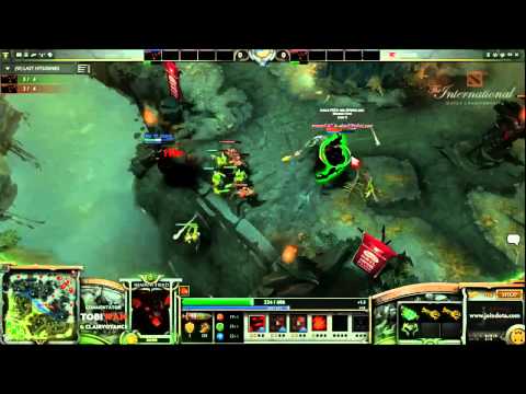 Na'Vi.Dendi vs Mouz.Fata 1v1 Solo Mid Championship The International 3,game 3 SF vs SF !!!