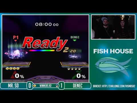 Fish House 2 SSBM - Mr. SD (Sheik) Vs. Denec (Marth) Winners Round 2