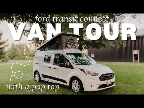 Transit Connect With a Pop Top | Micro Camper Van Tour