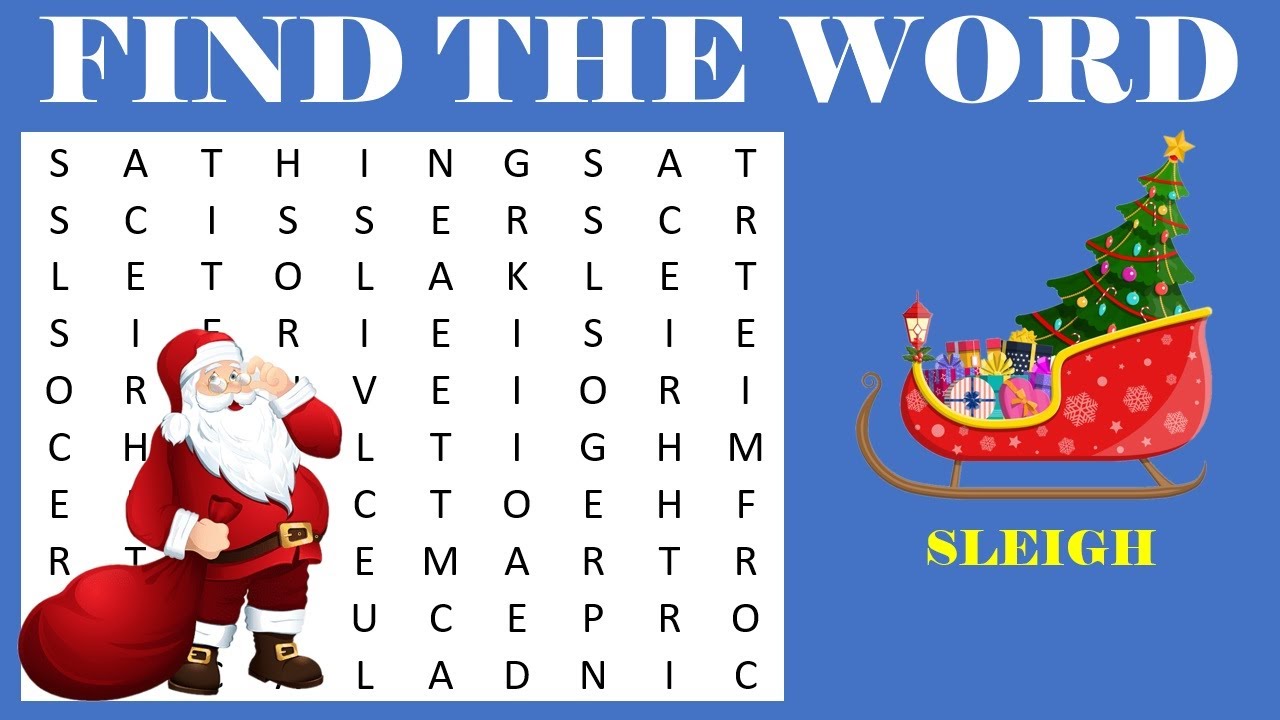 🎅 Christmas Word Search for Kids 👶 | Word search Christmas game | Christmas Word Search Puzzles