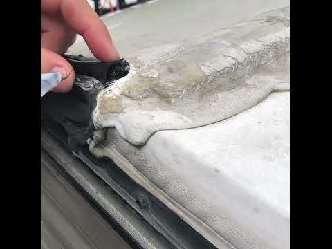 Replacing JR Products RV Travel Trailer Trim Vinyl Insert on Forest River Cherokee Gray Wolf