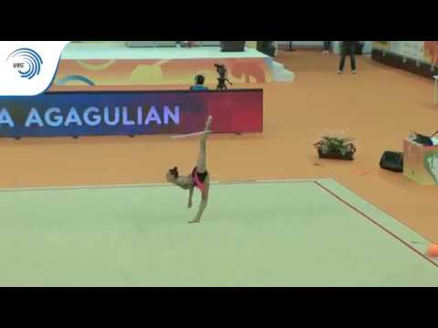 Iasmina AGAGULIAN (ARM) - 2018 Rhythmic Europeans, all-around final hoop