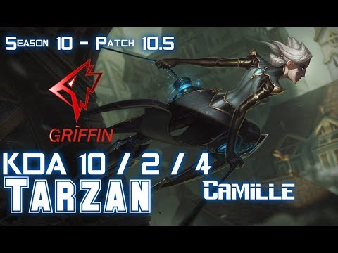 GRF Tarzan CAMILLE vs JAX Jungle - Patch 10.5 KR Ranked