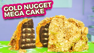 GIANT GOLD MEGA CAKE! | St Patrick&#39;s Day Golden Nugget Dessert | How To Cake It