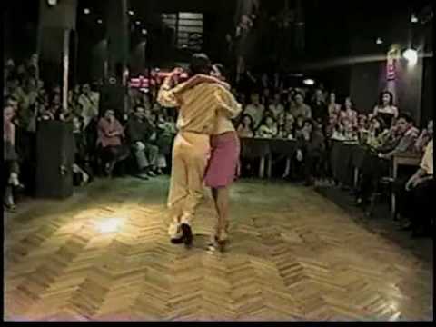  Javier Rodriguez  and  Geraldine Rojas  are  dancing  to  the  tango  "  El Adios  "