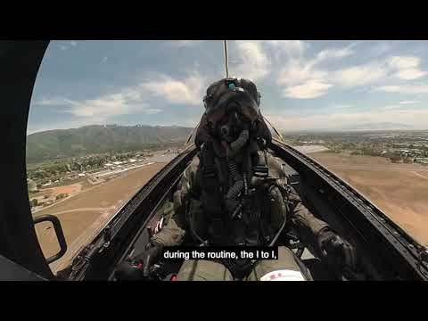 Capt. Kristin "BEO" Wolfe explains the F-35A Inverted-to-Inverted Pass maneuver.