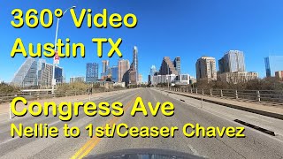 360 Video South Congress Ave Nellie to 1st Street Austin Texas. 60fps