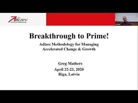 Adizes Breakthrough to Prime online sessions by Greg Mathers - trailer