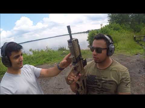 Shooting guns by the lake - X95 Tavor, AR15, XD, Glock