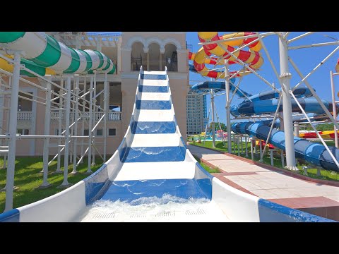 Mini Pendulum Water Slide at Sunset Aquapark Pomorie 🇧🇬