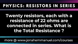 Resistors in Series 1: How to Calculate the Equivalent Resistance of Resistors Connected in Series.