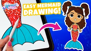 How to Draw a Mermaid ✨ Easy Digital Art for Kids