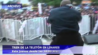 preview picture of video 'TREN DE LA TELETÓN LLEGA A LINARES'