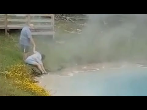 Yellowstone visitor ignores warnings and dips hand into burning hot pool